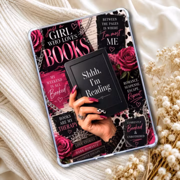 Light Skin Pink Luxury Shhhh | Kindle Insert eReader Case Decor | Accessories for Book Lovers