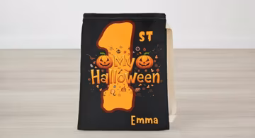 Large Personalized Halloween Trick or Treat Bag, Baby's First Halloween, Tote Bag, Halloween Candy Bag, Halloween Decor, Halloween Gift