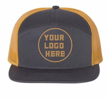 Custom Embroidered 7 Panel Trucker Hat: Richardson 168 Cap