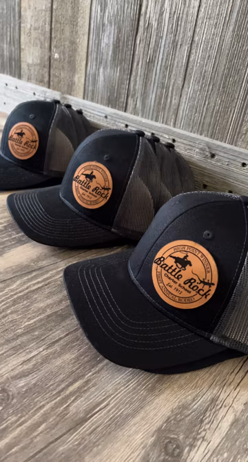 Custom Logo Leather Patch Trucker Hat, Personalized Company Headwear