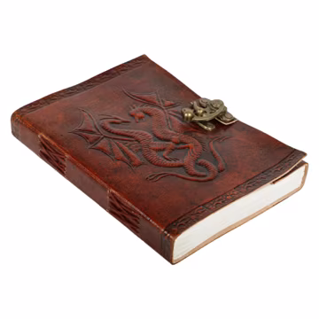 Double Dragon Embossed Hand-crafted Leather Journal Diary Notebook Sketchbook Plain Journal Gift Handmade Pages perfect for Paint Inkpen