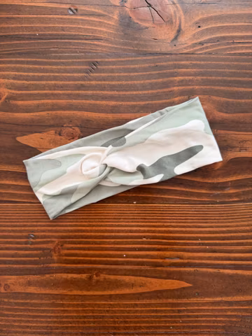 The Ellie Headband || Green Camo Themed Headband