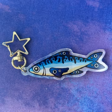 Holy Mackerel Holographic Keychain - shop closing August 10