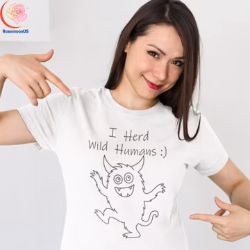 Funny Teacher Shirt Kindergarten Teacher T-Shirt Gift for Her Preschool Teacher Tee I Herd Wild Humans Tee Back to School Shirt