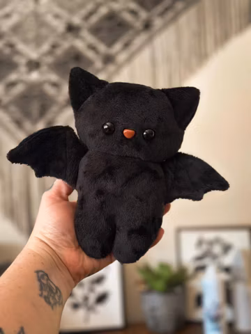 Bat Plush Stuffed Animal 7.5 inch Customizable