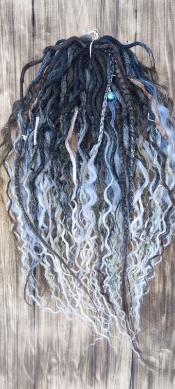 Bohemian Curly DE Dreadlock Set - Handcrafted Soft Synthetic Free Dreads - Customizable Length