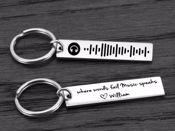 Song Keychain, Spotify Code Keychain, Music Keychain, Boyfriend keychain, Custom Album Music Gift, Gift for Him, Valentines Day Gift