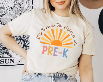 It's Time To Shine In Pre-K, PreK Teacher Shirts, Pre K Teacher Shirt, Pre-K Teacher Shirt, PreK Shirt for Teacher, PreK Squad, Pre K Team