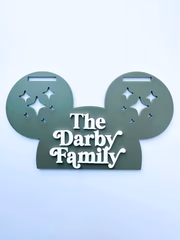 Mouse Stroller Tag, Stroller Sign