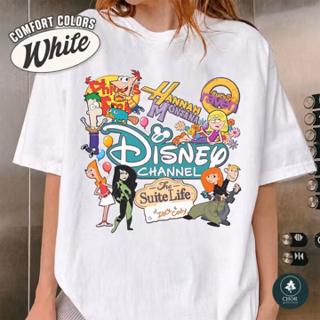Cartoon 2000s Channel Characters Shirt, Suite Life T-Shirt, Phineas and Ferb Tee, That's So Raven Shirt, Nostalgic Sweatshirt