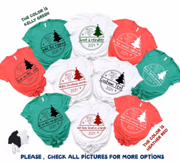 Funny Matching Christmas Shirt: Custom Family Group Xmas Tee