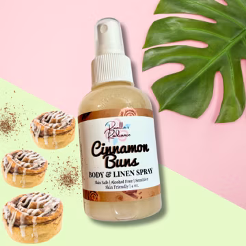 Cinnamon Buns Body & Linen Spray | Bakery Scents | Gourmand | Alcohol-Free | Frosting Scented | Perfume | Cologne | Room Sprays