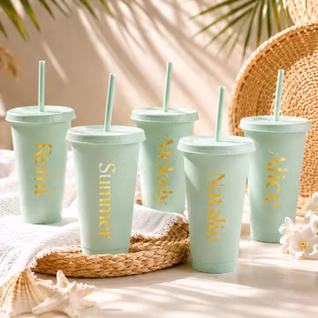 Custom Bridesmaids Cups, Bachelorette Party Cup, 24oz Name Tumbler, Bridesmaid Proposal, Summer Party Favors