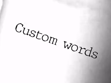 Custom Words Typewriter Temporary Tattoo