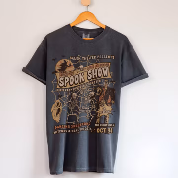 Retro 'Spook Show' Halloween Shirt - Comfort Colors Monster Mash Tee