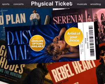 Physical Horizontal Ticket Custom Personalized Laminated Concert Ticket Souvenir Item for Surprise Gift Holiday Anniversary Birthday I8