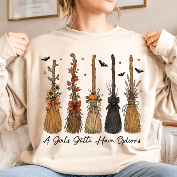 A Girl Gotta Have Options PNG, Retro Halloween Png, Vintage Spooky Season Png, Trendy Fall Shirt Design (Digital Download)