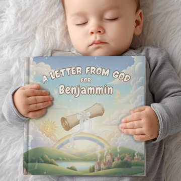 Custom Christian Book With Name, Baptism Gift, Personalized Children's Book, Letter From God, Baptism Gift for Boy or Girl, Prayer for Kids