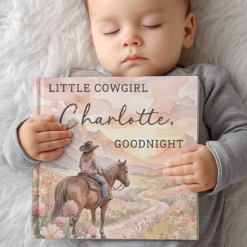 Personalized Western Bedtime Book, Custom Cowgirl Storybook With Name For Toddlers, Gift for Girl, Bedtime Keepsake