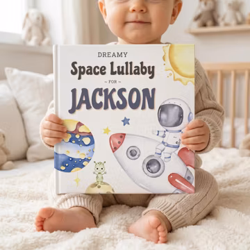Personalized Space Book With Name, Custom Astronaut Storybook For Toddlers, Baby Keepsake Gift, Baby Shower Present for Boy