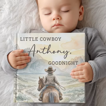 Personalized Cowboy Storybook, Custom Western Bedtime Book, Keepsake Toddler Gift