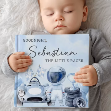 Personalized Race Car Bedtime Book, Custom Racer Storybook With Name For Toddlers, Gift for Boy, Bedtime Keepsake