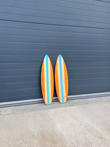 Wooden Vintage Surfboard 180 cm Coastal Room Decor wall art