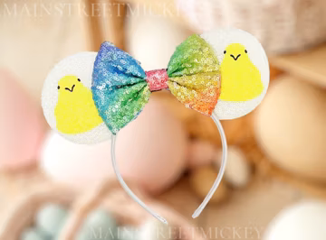 Minnie Mouse Peeps Ears, Mouse Ear For Adults and Kids, Minnie Mouse Ears, Chick Minnie Ears, Disneyland Ear, Easter Mickey Ear, Peep Mouse
