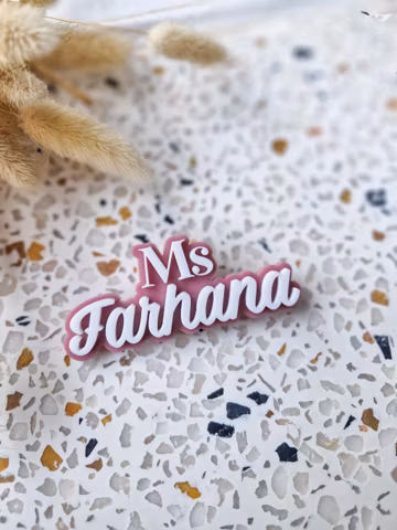 Personalised Teacher Name Badge, Custom Classroom Name Tag, Acrylic Teacher ID Pin, Back to School Gift, Teacher Appreciation Present