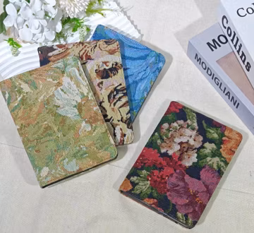 Embroidered Fabric E-book Case,Magnetic Detachable Rotating Cover,Kobo Libra Colour,Tolino Vision 6,Boox Go Color 7,Nook Glowlight 4E Case