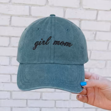 Embroidered Girl Mom Baseball Cap, Custom Text Dad Hat, Personalized Gift Mom Life Hat, Minimal Cute Mom Hat, Girl Mama Cap, Motherhood Hat