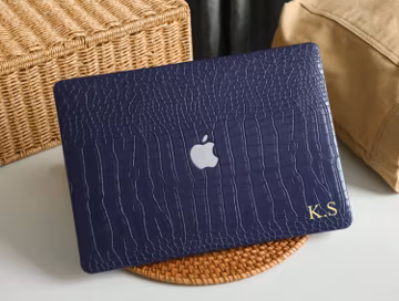 Sapphire Blue Leather MacBook Case Protect Cover for Macbook Pro 14 Case Macbook Air 13 Case Pro 13 Case, Pro 15, Pro 16, Macbook Case