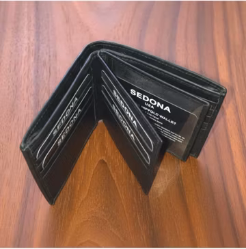 RFID Protected Hipster Bifold Leather Wallet with 2 Flaps