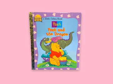 Vintage Pooh and The Dragon Little Golden Book.