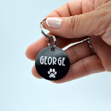 Pet ID Tag for cats and dogs custom symbols - Perfect gift for dog mom and your furry friend