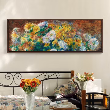 Pierre Auguste Renoir,Chrysanthemums,canvas print,canvas art, canvas wall art,extra large canvas art,large canvas wall art p227