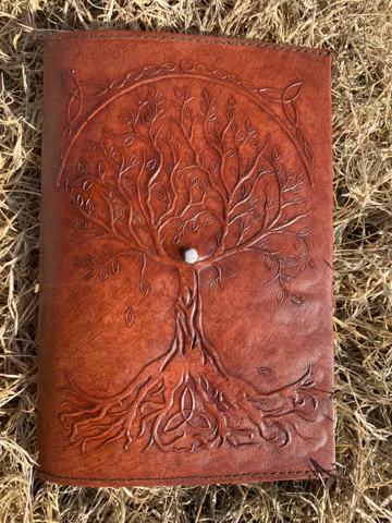 Tree Of Life Embossed Leather Journal: Handmade Writing Notebook (6x9)