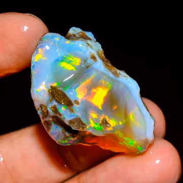 AAA+ Crystal Opal Rough, Opal Rough Gemstone, Natural Welo Fire Opal, Flashy Fire, Specimens Ethiopian Opal Raw, Oil Opal Rough, 41.00 CTS