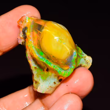 Ethiopian Opal Raw" Oily Opal Crystal for Jewelry& Healing" Natural Oily Opal Rough Stone " Ethiopian Opal Rough" Fire Opal Rough, 83.40 CT