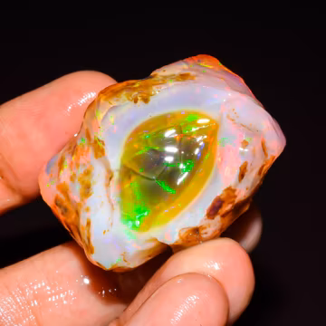 Opal Rough Gemstone, Natural Ethiopian Opal Welo Fire Crystal Opal Rough, Opal, Flashy Fire Specimens Raw, Oil Crystal Opal Rough, 89.80 CTS