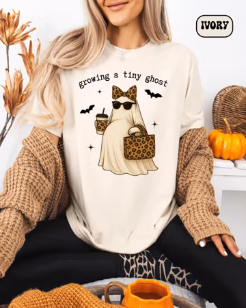 Halloween Pregnancy Announcement Shirt Comfort Colors, Halloween Maternity Tee, Cute Pregnancy T-shirt, Funny Pregnancy Announcement 2025