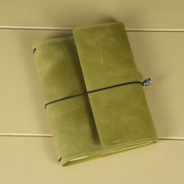 Custom Leather Notebook Cover, Personalized Journal Cover with Pockets, Refillable A5 A4 Travel Notebook with Pen Holder, Gift for Teacher