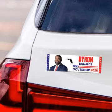 Byron Donalds For Florida Governor 2026 Car Magnet - Vote Byron Donalds Vehicle Magnet, Florida Governor Elections 2026 Magnet - 10" x 3"