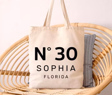 Personalized Birthday Tote Bag, Custom Name Age Tote Bag, 30th Birthday Gift, Custom Number Tote, Birthday Gift for Her, Party Bag