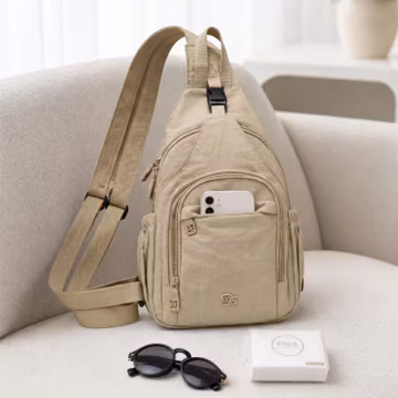 LightweightSling Bag for Women Water Resistant Crossbody Backpack Travel Chest Pack Multi Pocket Casual Daypack