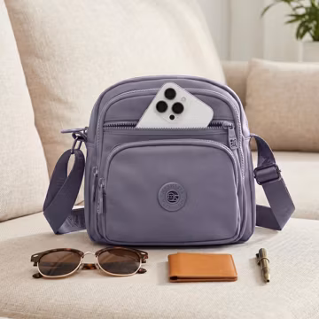 Small Water Resistant Crossbody Bag for Women Multi Pocket Travel Purse Everyday Lightweight Shoulder Bag Casual Messenger Handbag