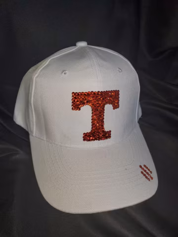 Tennessee volunteers inspired Rhinestone Ball Cap, Handmade Bling Hat rhinestones baseball hat college university athletics