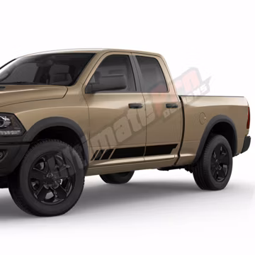 Door Stripes Sticker Sport Side Decal Compatible with Dodge Ram 1500 Quad Cab Short Bed Gen 3 Gen 4 Gen 5 2009 - 2020 4x4 off Road