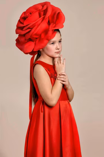 Headpiece rose on the head, flower hat,hair accessories, rose hat, rose costume a flower for a photo shoot