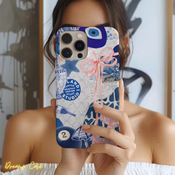 Coquette 8 Ball Collage Phone Case, Preppy & Cute Aesthetic Collage iPhone 15 14 13 12 11 Pro Max 8 Plus X, Samsung Galaxy S23 S22 S20 Ultra